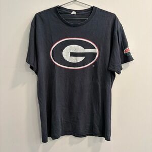 Georgia Bulldogs Mens Graphic T-Shirt Papa Johns Logo Black XL NCAA Football
